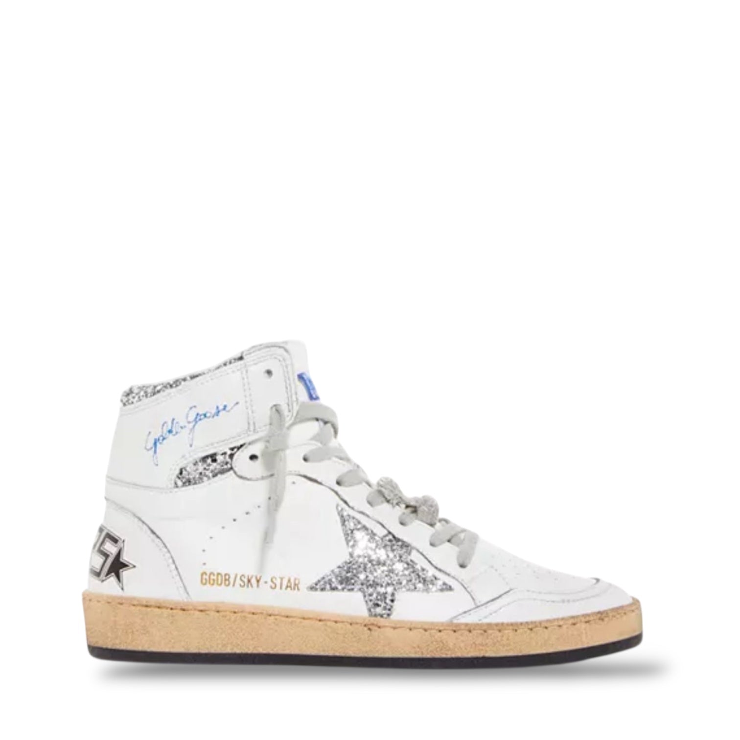GOLDEN GOOSE 'SKY STAR WHITE SILVER GLITTER'
