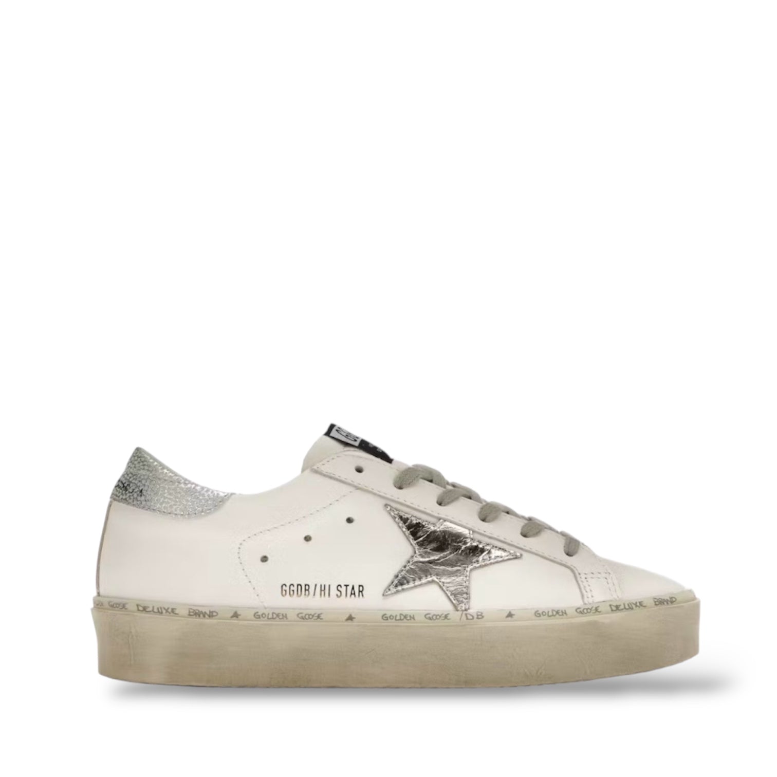 GOLDEN GOOSE HI STAR 'WHITE SILVER'