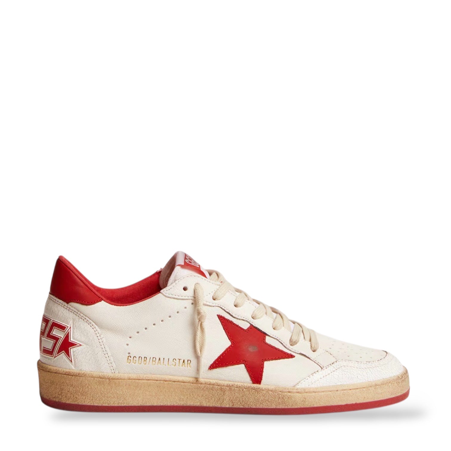 GOLDEN GOOSE BALL STAR 'WHITE RED'