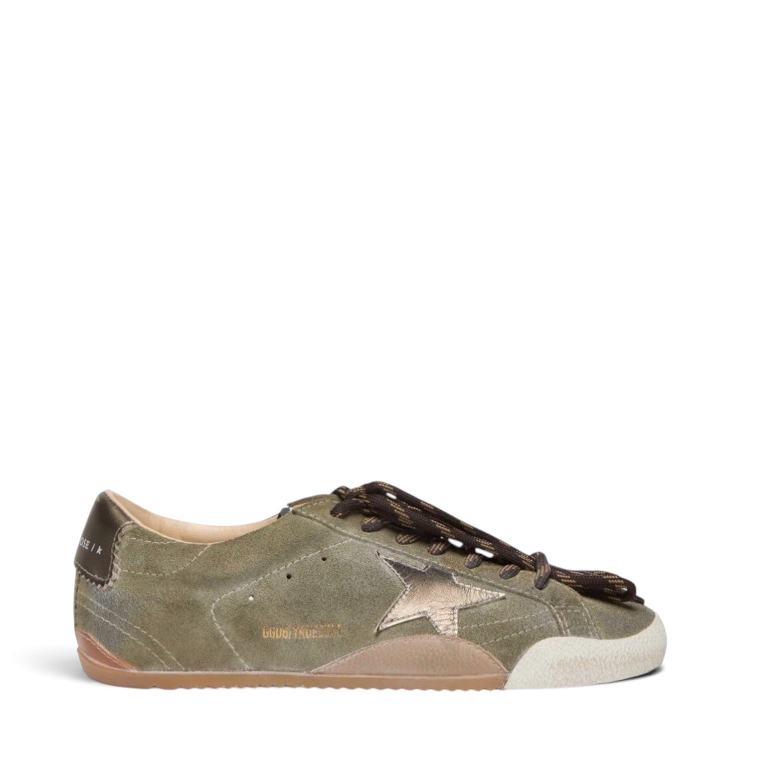 GOLDEN GOOSE TRUE STAR 'OLIVE GOLD STAR'