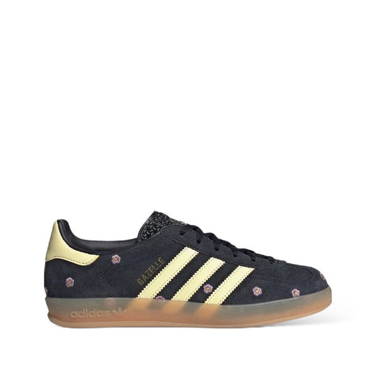 ADIDAS GAZELLE INDOOR 'CORE BLACK ALMOST YELLOW FLORAL'
