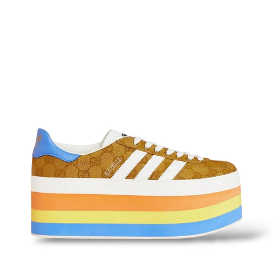 ADIDAS X GUCCI 'GAZELLE ORIGINAL GG MULTICOLOR PLATTFORM'