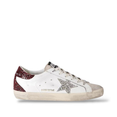 GOLDEN GOOSE 'SUPER STAR BORDEAUX SILVER'
