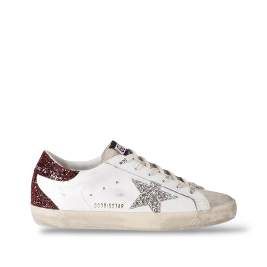 GOLDEN GOOSE 'SUPER STAR BORDEAUX SILVER'