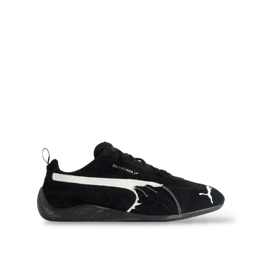 BALENCIAGA X PUMA  SPEEDCAT SUEDE 'DISTRESSED BLACK WHITE´