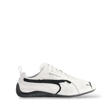 BALENCIAGA X PUMA  SPEEDCAT SUEDE 'DISTRESSED WHITE BLACK'