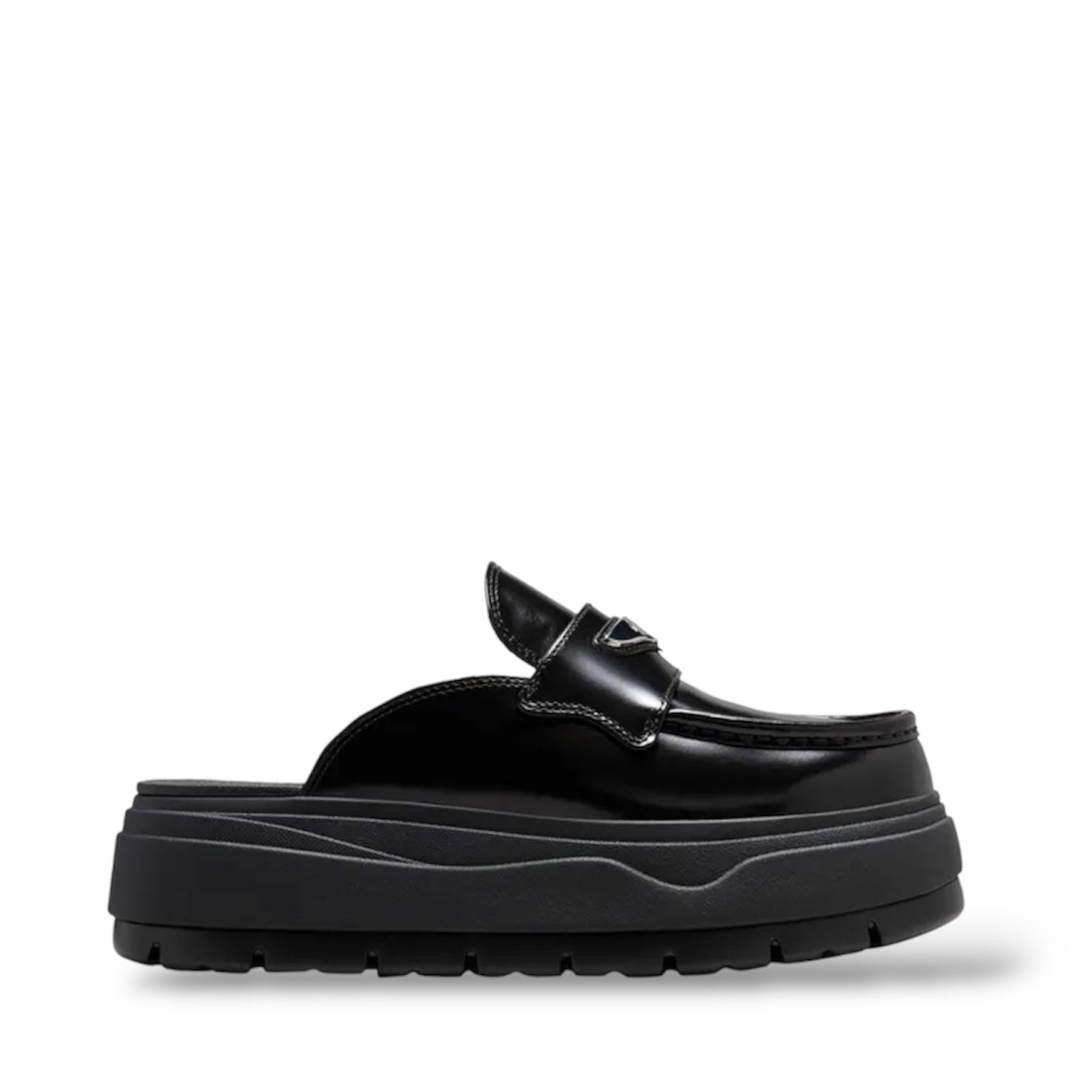 JORDAN MULE 'BLACK METALLIC SILVER'