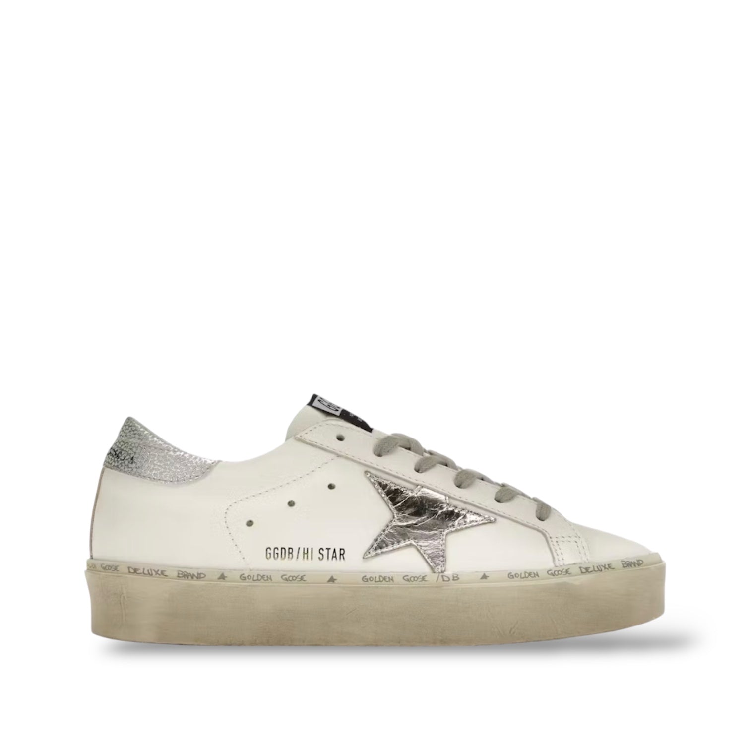 Golden Goose Hi Star Ivory Canvas