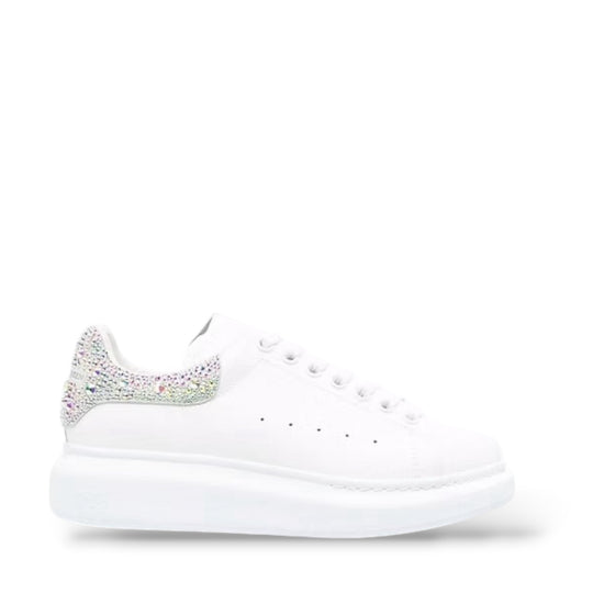 ALEXANDER MCQUEEN OVERSIZED 'WHITE SILVER GLITTER'