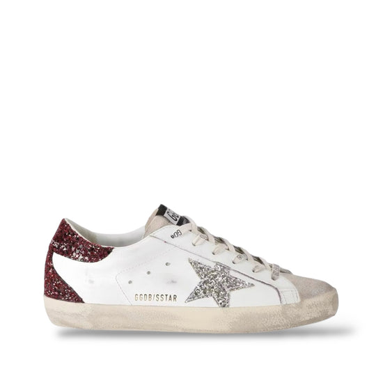 GOLDEN GOOSE SUPER STAR ' WHITE BORDEAUX'