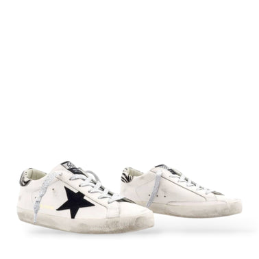 GOLDEN GOOSE SUPER STAR 'ZEBRA HEEL WHITE'
