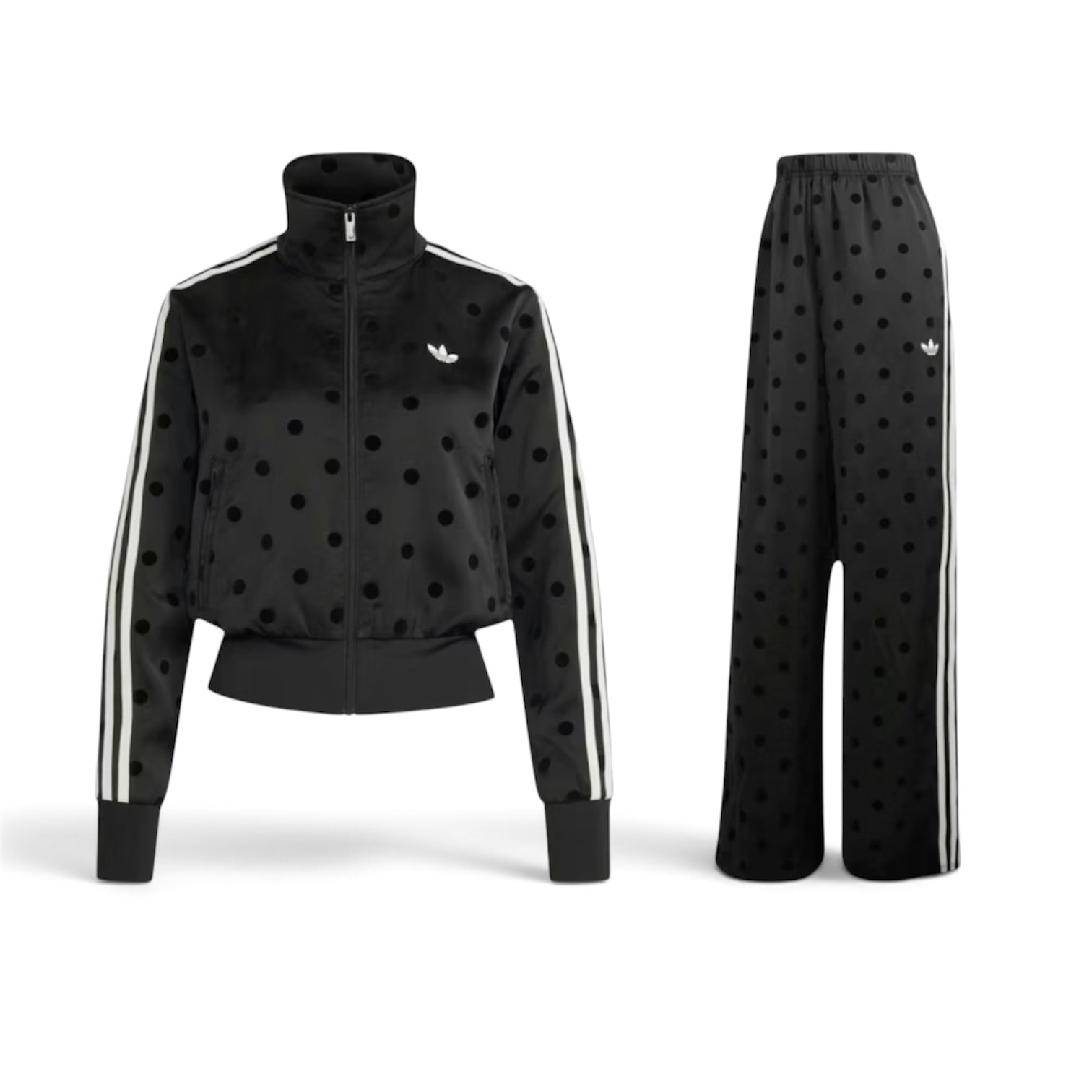 ADIDAS WOMEN SATIN 'POLKA DOT SET BLACK'