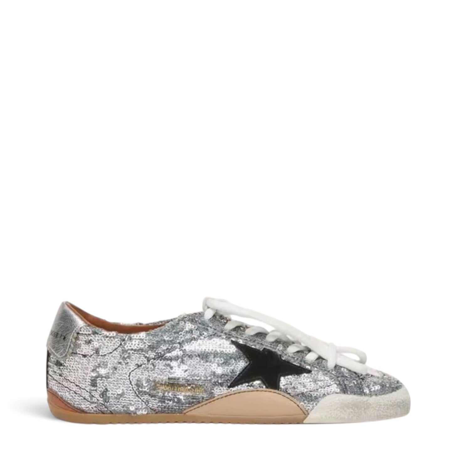 GOLDEN GOOSE TRUE STAR 'SILVER BLACK STAR LEATHER'
