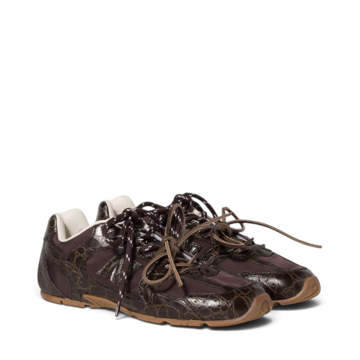 NEW BALANCE MIU MIU 530 SL 'CROCO EMBOSSED DARK BROWN'